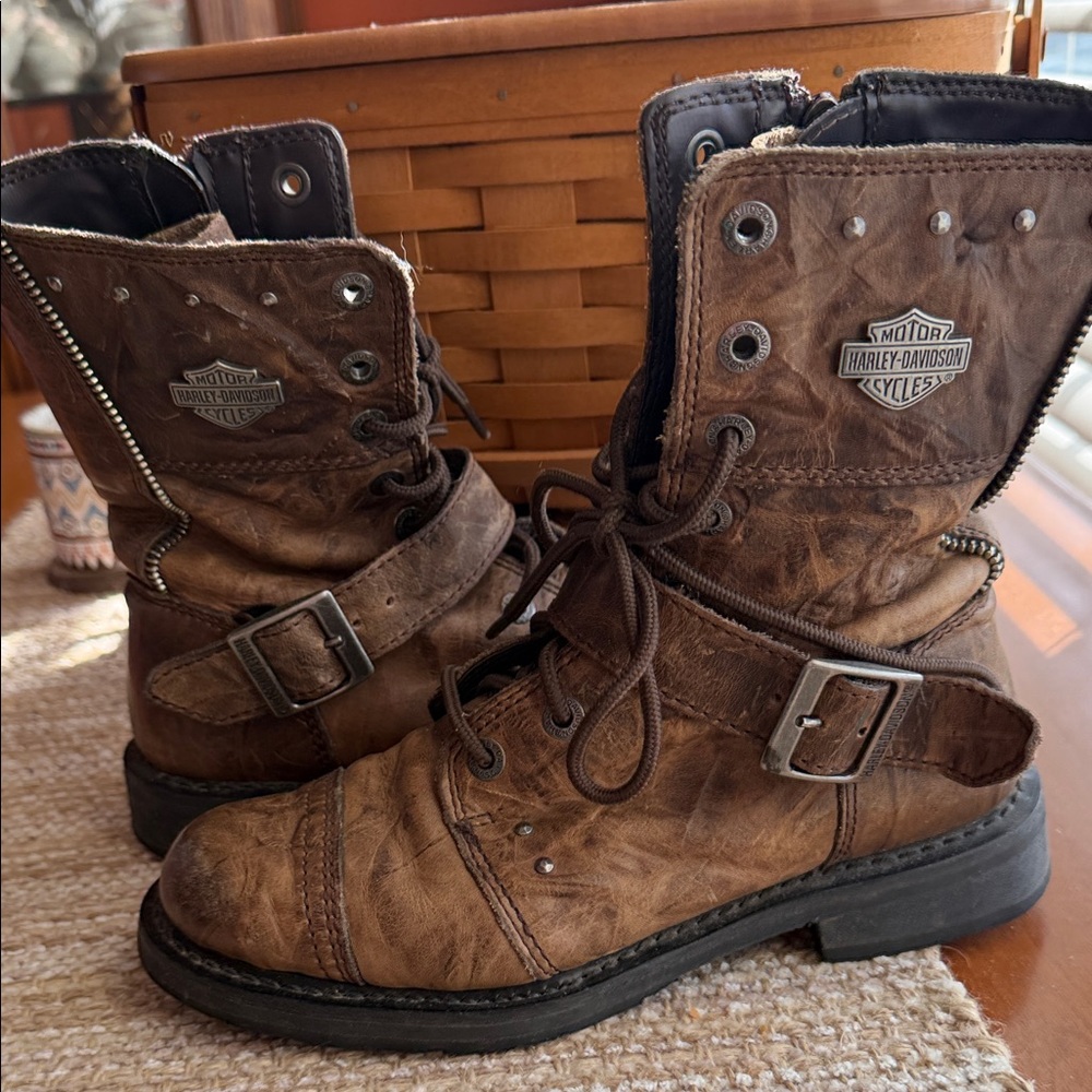 Harley-Davidson Brown Combat Boots